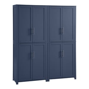 Pemberley Row MDF Wood Navy Kitchen Storage Pantry Traditional 67&quot Unassembled