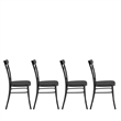 Pemberley Row Steel Matte Black Dining Chair X-Back Indoor 18.5