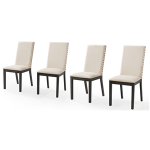 Pemberly Row 19.5&quot Modern Wood Dining Chair in Slate (Set of 4)