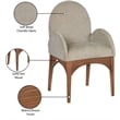 Pemberly Row Modern / Contemporary Beige Fabric Dining Arm Chair