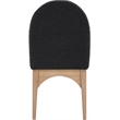 Pemberly Row Contemporary Black Boucle Fabric Dining Side Chair