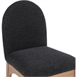 Pemberly Row Contemporary Black Boucle Fabric Dining Side Chair