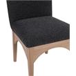 Pemberly Row Contemporary Black Boucle Fabric Dining Side Chair