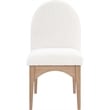 Pemberly Row Contemporary Cream Boucle Fabric Dining Side Chair