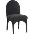 Pemberly Row Contemporary Black Boucle Fabric Dining Side Chair