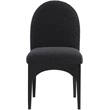 Pemberly Row Contemporary Black Boucle Fabric Dining Side Chair