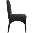 Pemberly Row Contemporary Black Boucle Fabric Dining Side Chair