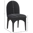 Pemberly Row Contemporary Black Boucle Fabric Dining Side Chair
