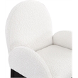 Pemberly Row Contemporary Cream Boucle Fabric Dining Arm Chair