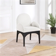 Pemberly Row Contemporary Cream Boucle Fabric Dining Arm Chair
