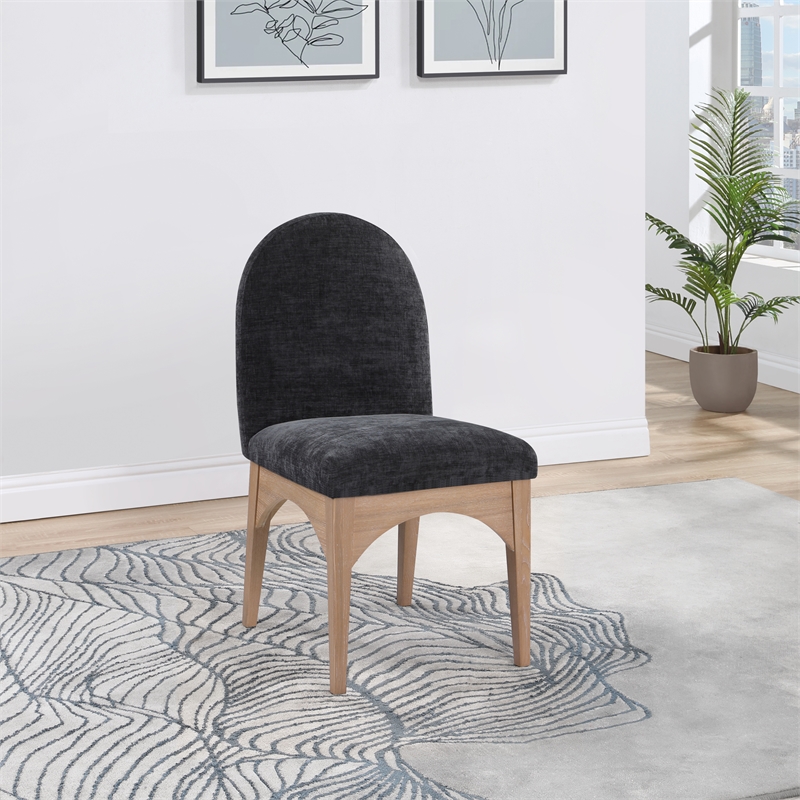 Pemberley Row Fabric Black Dining Side Chair Rectangular 18.5