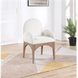 Pemberly Row Modern / Contemporary Cream Fabric Dining Arm Chair
