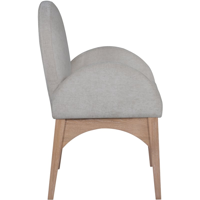 Pemberly Row Modern / Contemporary Grey Fabric Dining Arm Chair