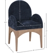 Pemberly Row Modern / Contemporary Navy Fabric Dining Arm Chair