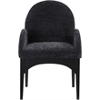 Pemberly Row Modern / Contemporary Black Fabric Dining Arm Chair