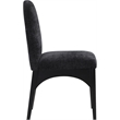 Pemberly Row Modern / Contemporary Black Fabric Dining Side Chair