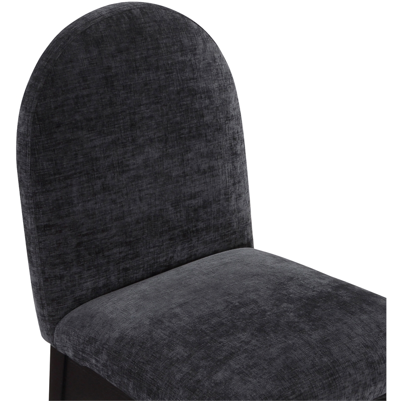 Pemberly Row Modern / Contemporary Black Fabric Dining Side Chair