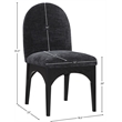 Pemberly Row Modern / Contemporary Black Fabric Dining Side Chair