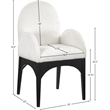 Pemberly Row Modern / Contemporary Cream Fabric Dining Arm Chair