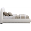 Pemberly Row Contemporary Cream Linen Textured Fabric Twin Bed