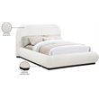 Pemberly Row Modern / Contemporary Cream Boucle Fabric Full Bed
