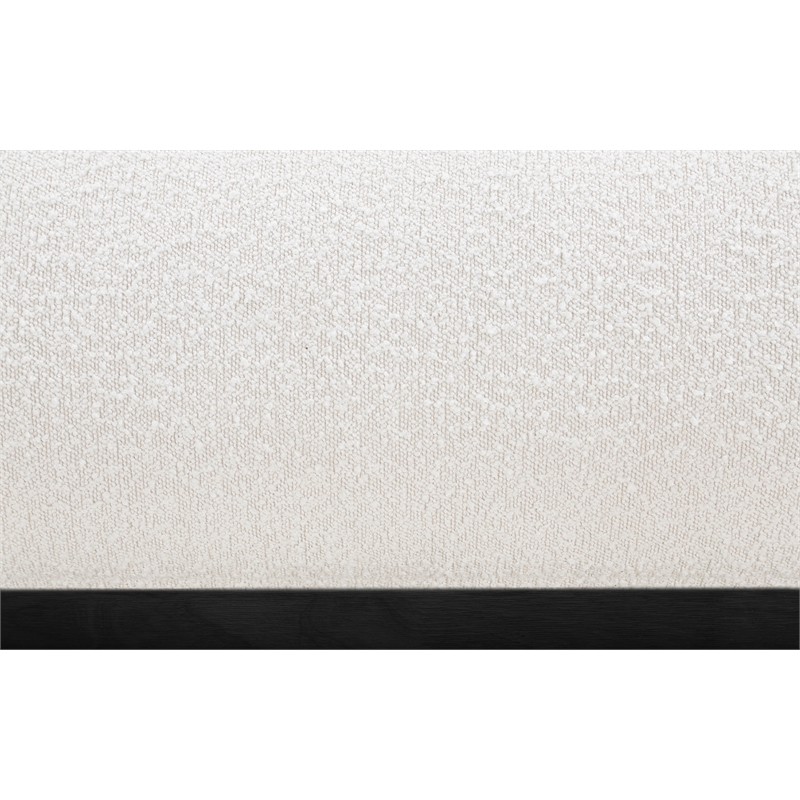 Pemberly Row Modern / Contemporary Cream Boucle Fabric Twin Bed