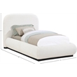 Pemberly Row Modern / Contemporary Cream Boucle Fabric Twin Bed