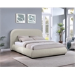 Pemberly Row Modern / Contemporary Beige Soft Fabric Queen Bed