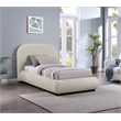 Pemberly Row Modern / Contemporary Beige Soft Fabric Twin Bed