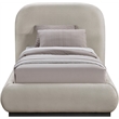 Pemberly Row Modern / Contemporary Beige Soft Fabric Twin Bed