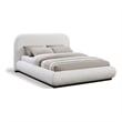 Pemberly Row Modern / Contemporary Cream Soft Fabric Queen Bed