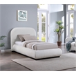 Pemberly Row Modern / Contemporary Cream Soft Fabric Twin Bed