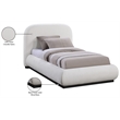 Pemberly Row Modern / Contemporary Cream Soft Fabric Twin Bed
