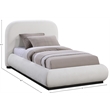 Pemberly Row Modern / Contemporary Cream Soft Fabric Twin Bed