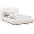 Pemberly Row Modern / Contemporary Cream Boucle Fabric Full Bed