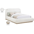 Pemberley Row Boucle Fabric Cream Queen Bed Rectangular Contemporary 74