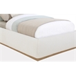 Pemberly Row Modern / Contemporary Cream Boucle Fabric Twin Bed