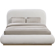 Pemberly Row Modern / Contemporary Cream Soft Fabric Full Bed