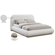 Pemberly Row Modern / Contemporary Cream Soft Fabric Full Bed
