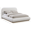 Pemberly Row Modern / Contemporary Cream Soft Fabric Full Bed