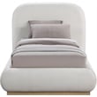 Pemberley Row Soft Fabric Cream Twin Bed Rectangular Contemporary 52