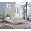 Pemberly Row Modern / Contemporary Mint Soft Fabric Twin Bed