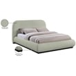 Pemberly Row Modern / Contemporary Mint Soft Fabric King Bed