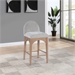 Pemberly Row Modern / Contemporary Grey Finish Soft Fabric Stool