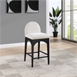 Pemberly Row Modern / Contemporary Cream Finish Soft Fabric Stool