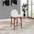 Pemberly Row Modern / Contemporary Cream Finish Soft Fabric Stool