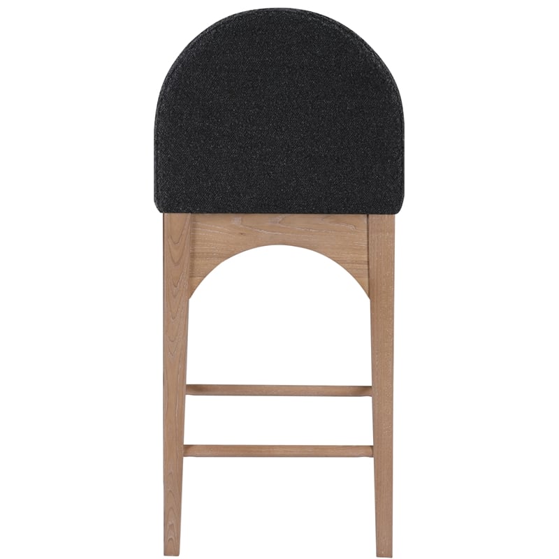 Pemberly Row Modern / Contemporary Black Boucle Fabric Stool