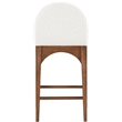 Pemberly Row Modern / Contemporary Cream Boucle Fabric Stool