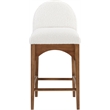 Pemberly Row Modern / Contemporary Cream Boucle Fabric Stool