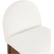 Pemberly Row Modern / Contemporary Cream Boucle Fabric Stool